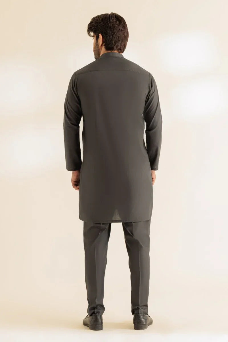 BONANZA MEN'S 2 PIECE SMOKE-COTTON-KURTA TROUSER - KSS24-022