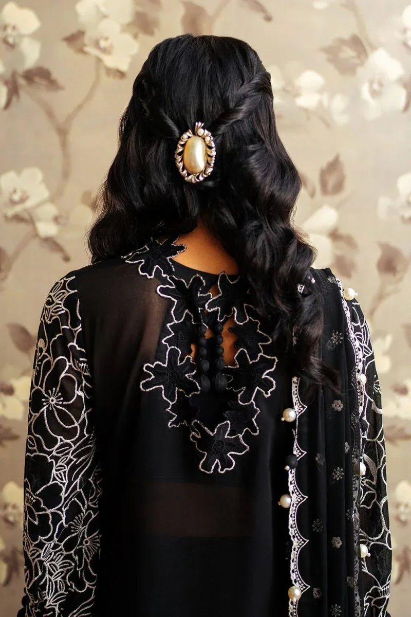 Gul Ahmed 3 Piece Unstitched Embroidered Swiss Voile Suit with Embroidered Chiffon Dupatta LSV-52002