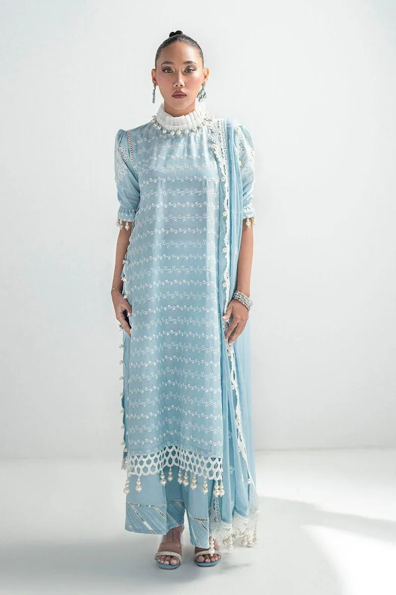 Gul Ahmed 3 Piece Unstitched Schiffli Embroidered Lawn Suit with Schiffli Embroidered Chiffon Dupatta PM-52041