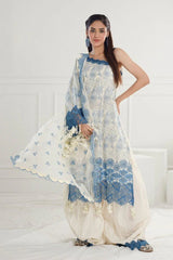 Gul Ahmed 3 Piece Unstitched Schiffli Embroidered Lawn Suit with Schiffli Embroidered Chiffon Dupatta PM-52042