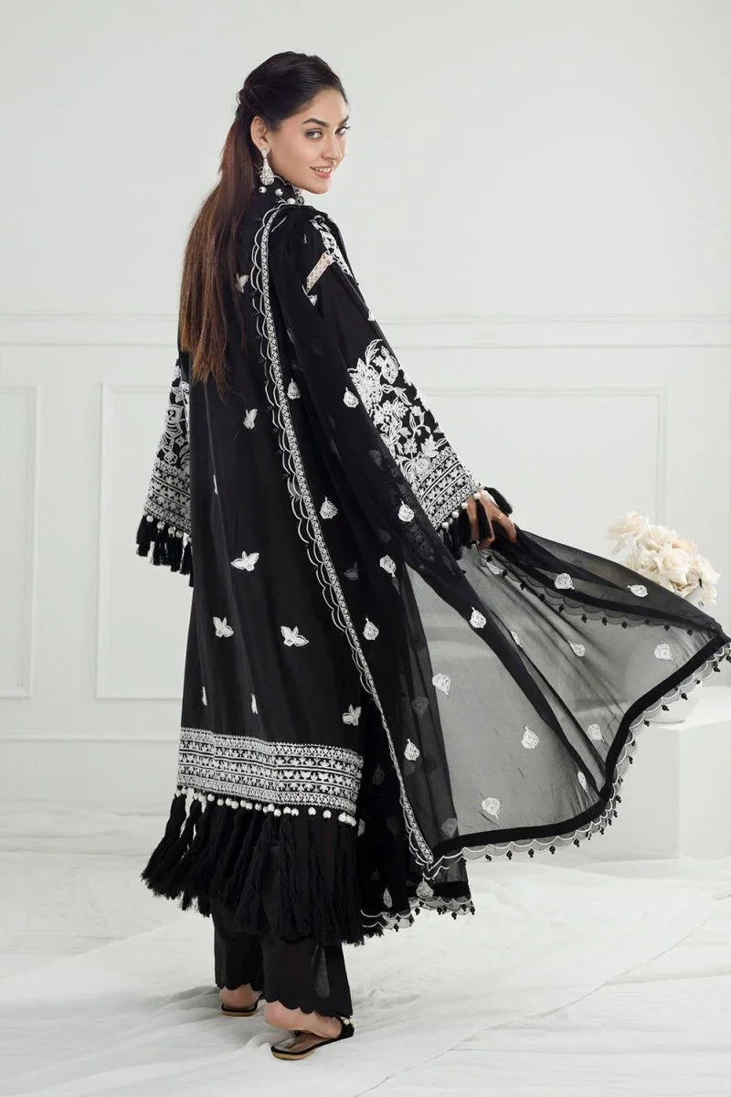 Gul Ahmed 3 Piece Unstitched Embroidered Lawn Suit with Embroidered Chiffon Dupatta PM-52056