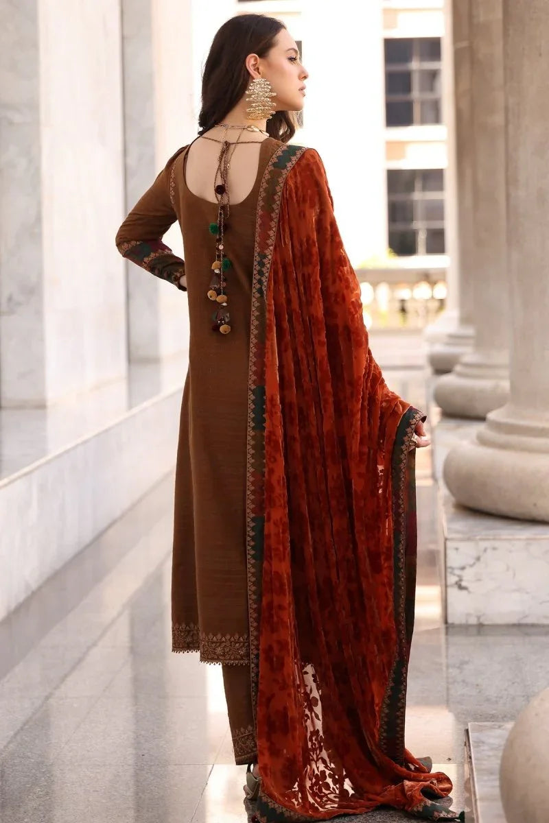 Charizma 3 Pc Unstitched Embroidered Dyed Leather Suit - PSW5-18