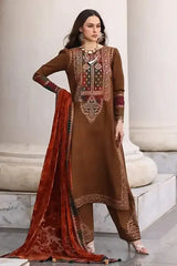 Charizma 3 Pc Unstitched Embroidered Dyed Leather Suit - PSW5-18