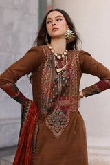 Charizma 3 Pc Unstitched Embroidered Dyed Leather Suit - PSW5-18