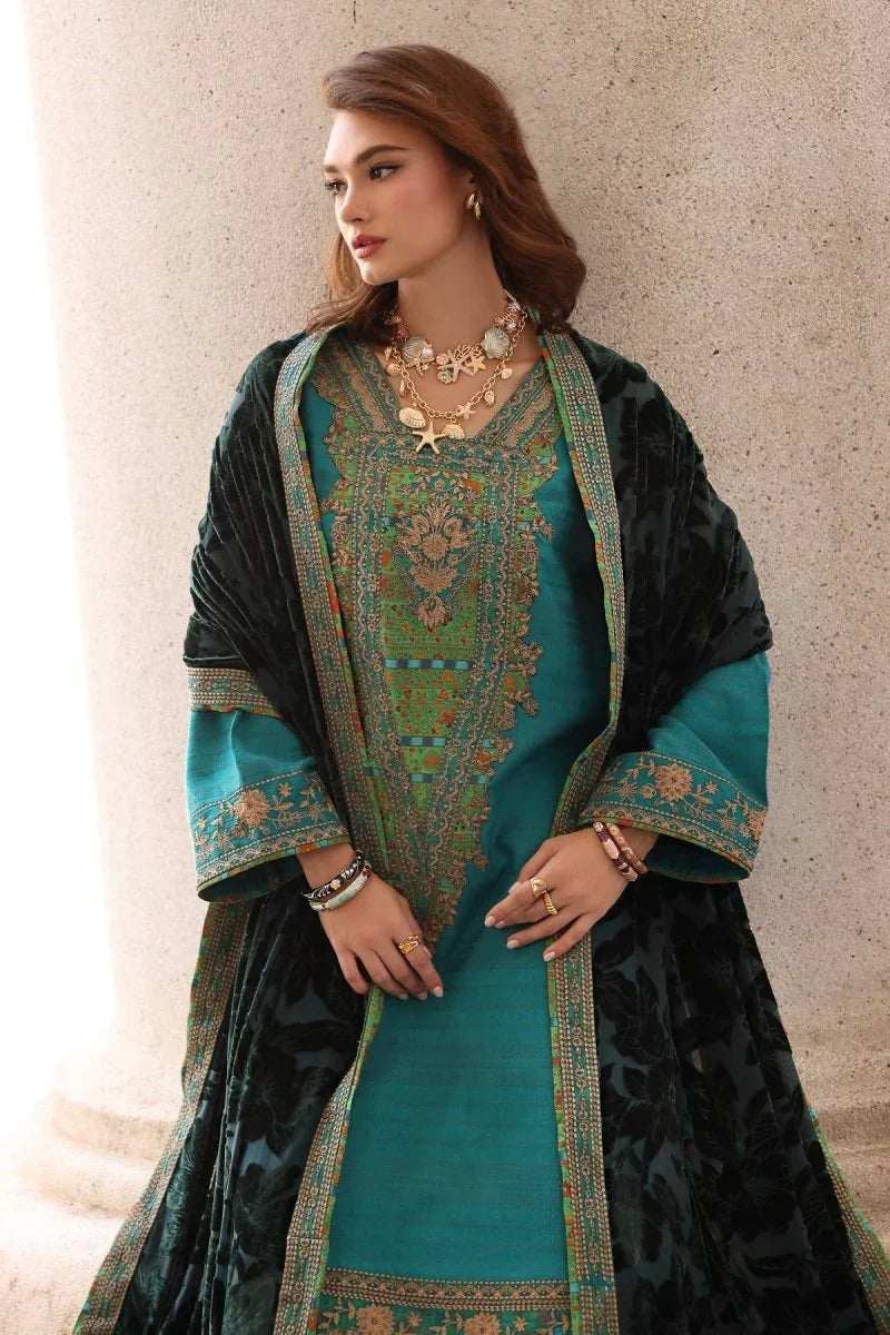 Charizma 3 Pc Unstitched Embroidered Dyed Leather Suit - PSW5-19