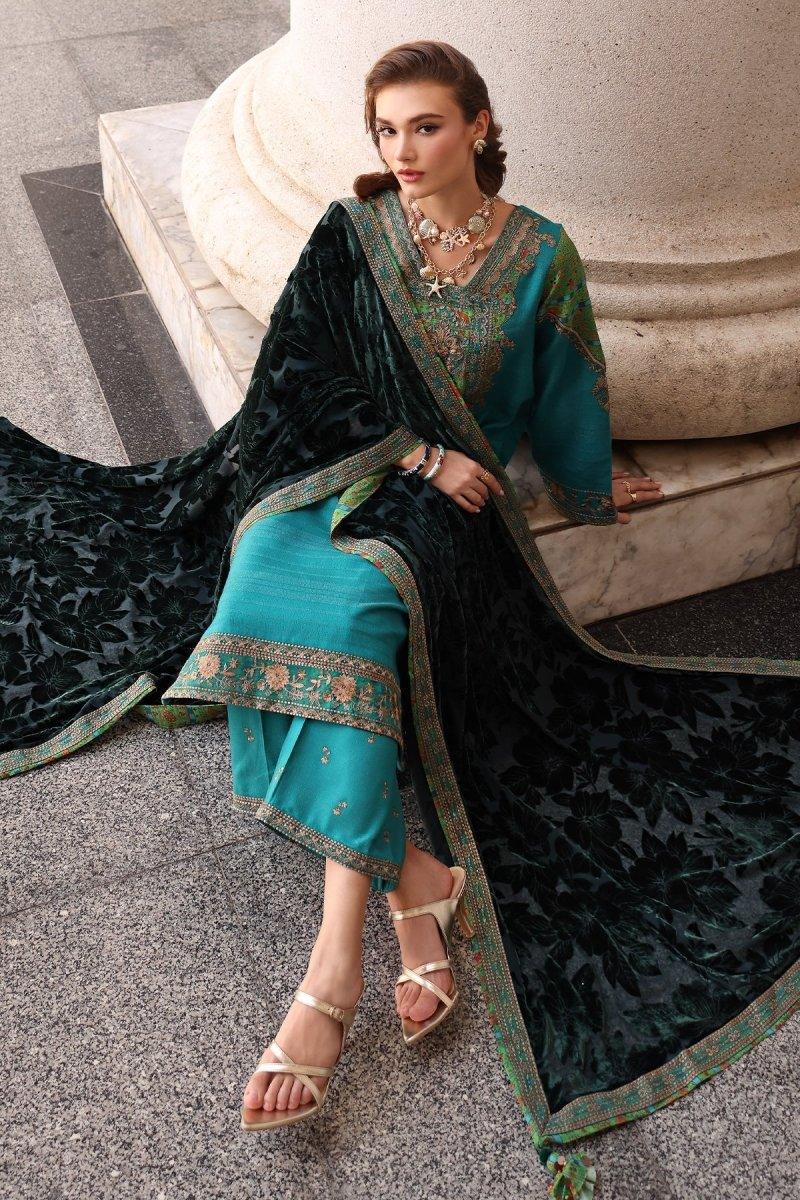 Charizma 3 Pc Unstitched Embroidered Dyed Leather Suit - PSW5-19