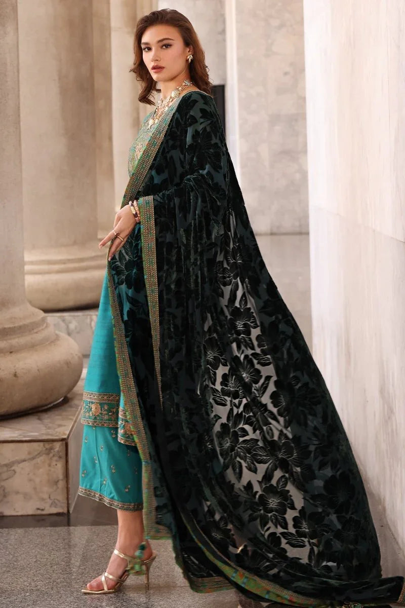 Charizma 3 Pc Unstitched Embroidered Dyed Leather Suit - PSW5-19