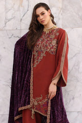Charizma 3 Pc Unstitched Embroidered Dyed Leather Suit - PSW5-22