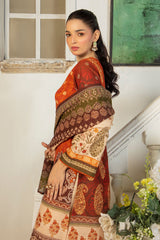 Gul Ahmed 3 Piece Unstitched Printed Zari Cotton & Khaddar Suit With Dupatta SD-52205