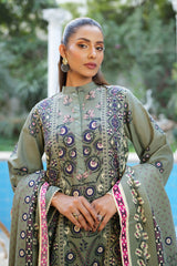 Gul Ahmed 3 Piece Unstitched Printed Khaddar Suit SD-52224