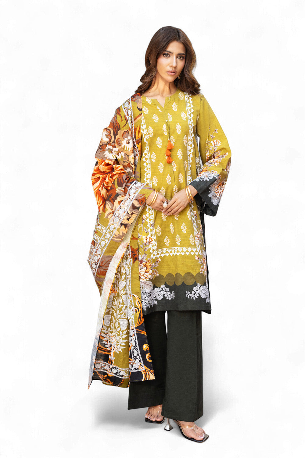 Gul Ahmed 3 Piece Unstitched Printed Khaddar Suit SD-52226
