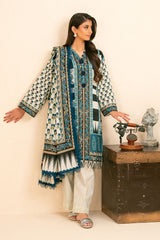 Gul Ahmed 3 Piece Unstitched Printed Khaddar Suit With Dupatta SD-52255