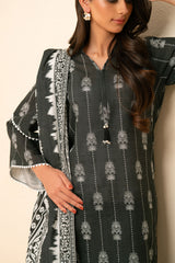 Gul Ahmed 3 Piece Unstitched Printed Khaddar Suit With Dupatta SD-52256