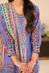 Gul Ahmed 3 Piece Unstitched Printed Khaddar Suit With Dupatta SD-52259