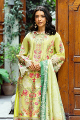 Gul Ahmed 3 Piece Unstitched Embroidered Lawn Suit with Printed Tussar Silk Dupatta SP-52024