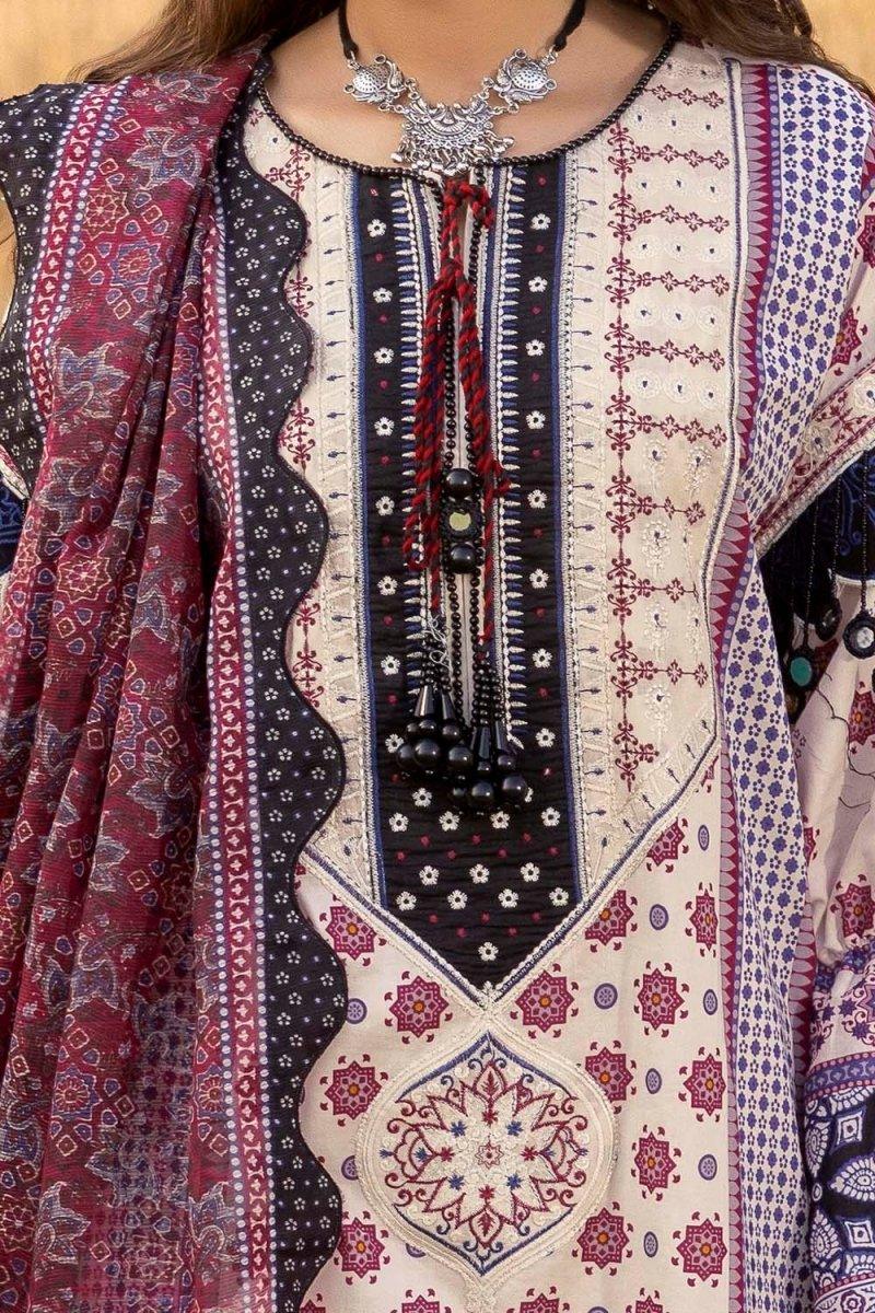 Gul Ahmed 3 Piece Unstitched Embroidered Printed Lawn Suit SP-52069