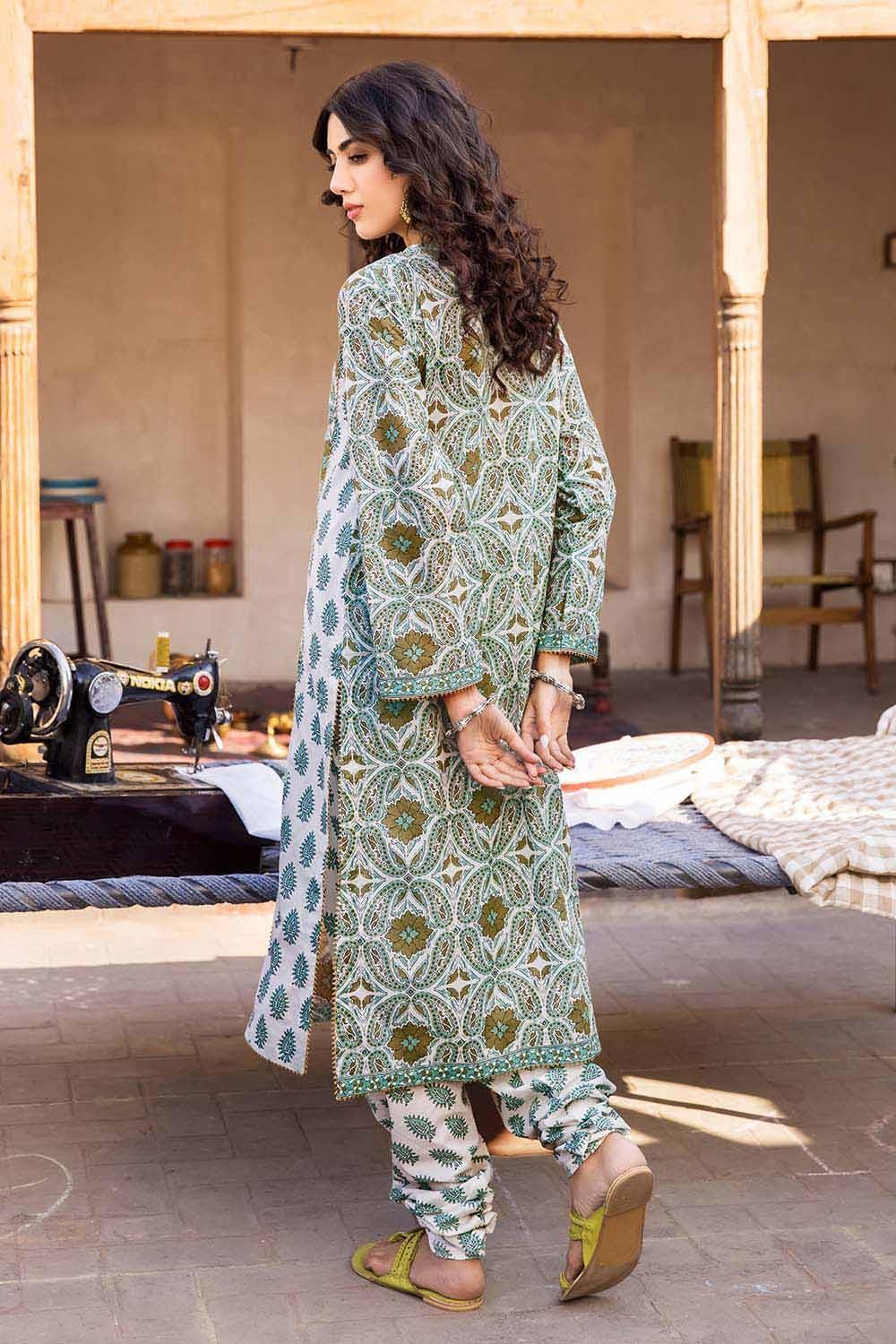 Gul Ahmed 2PC Lawn Unstitched Printed Shirt Trousers Suit TL-32025 A