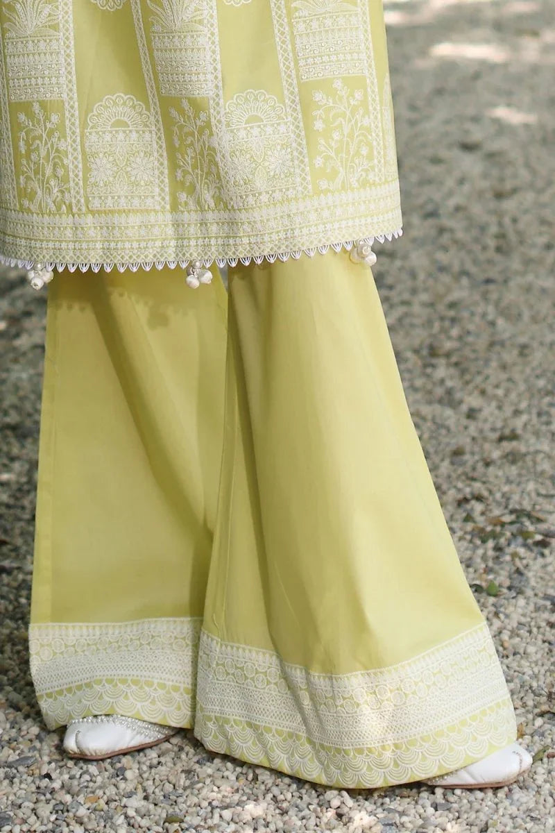 Gul Ahmed 2 Piece Unstitched Embroidered Lawn Shirt with Dyed Trouser TL-52088