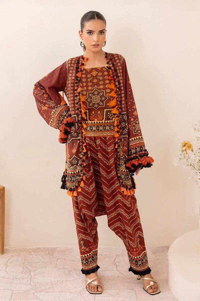 Gul Ahmed 2 Piece Unstitched Gold Printed Lawn Suit TL-52144