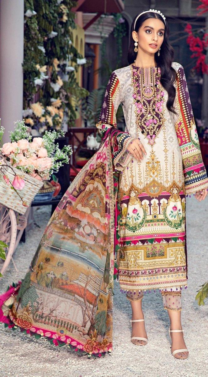 Anaya By Kiran Chaudhry 3 Piece Unstitched Lawn Suit - VL21-10-B-DELILA