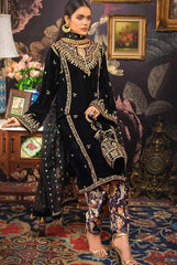 Gul Ahmed 3 PC Unstitched Embroidered Jamawar Suit with Velvet Shawl VLW-37