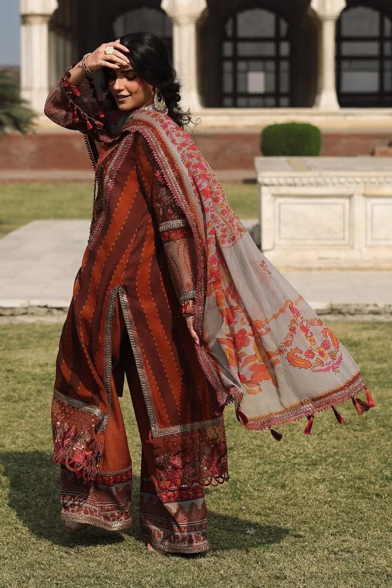 Charizma 3 Pc Unstitched Embroidered Chiffon Suit - VSL25-42