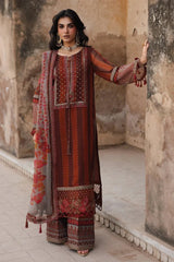 Charizma 3 Pc Unstitched Embroidered Chiffon Suit - VSL25-42