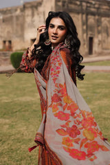 Charizma 3 Pc Unstitched Embroidered Chiffon Suit - VSL25-42