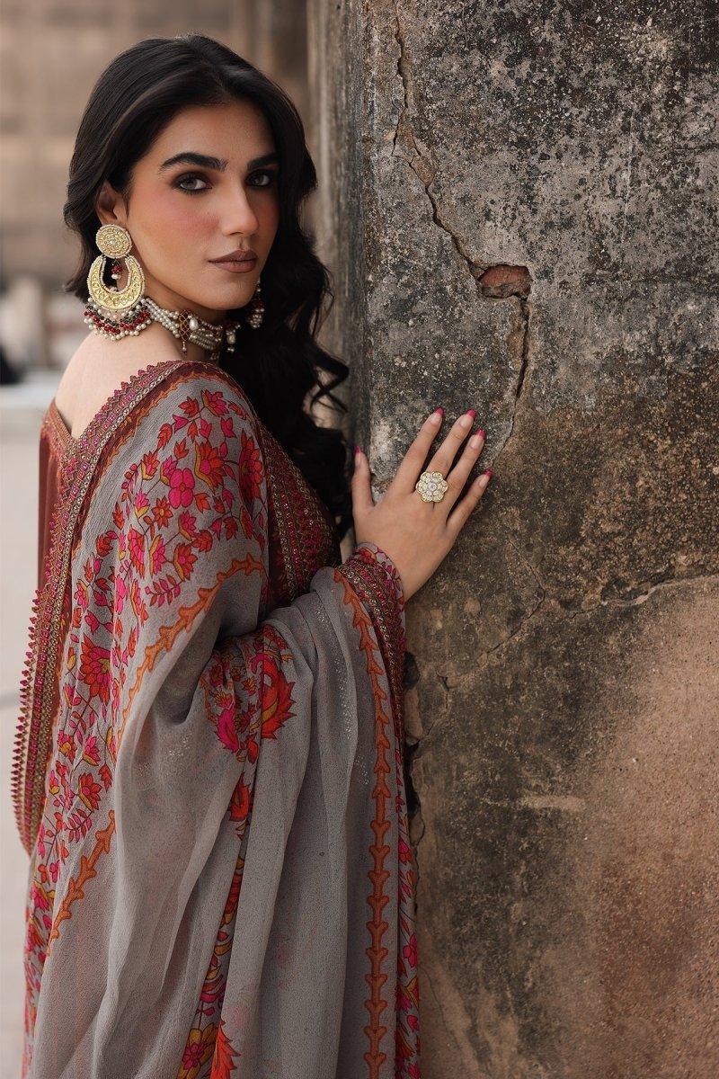 Charizma 3 Pc Unstitched Embroidered Chiffon Suit - VSL25-42