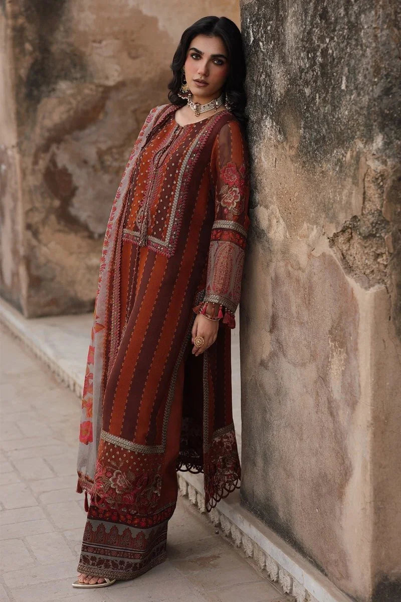 Charizma 3 Pc Unstitched Embroidered Chiffon Suit - VSL25-42
