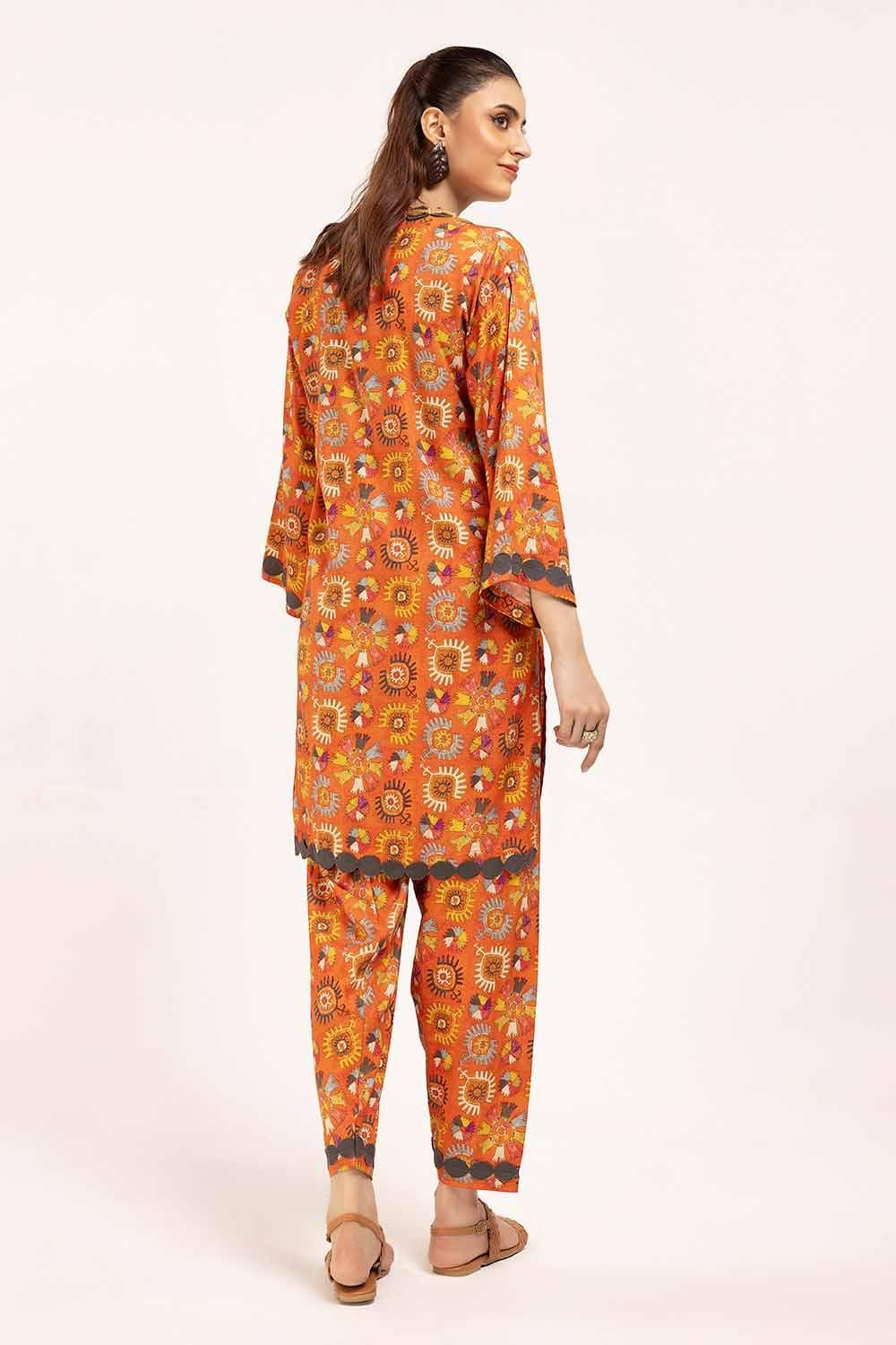 Gul Ahmed 2PC Unstitched Printed Linen Suit VT-42010