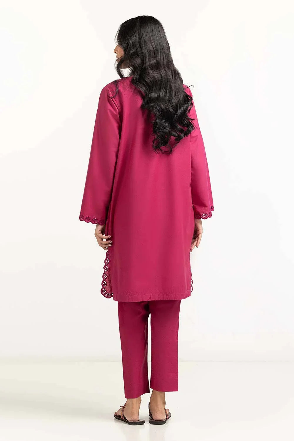 Gul Ahmed 02 Piece Stitched Silk Embroidered Shirt And Trouser WGK-SKS-DE-2760