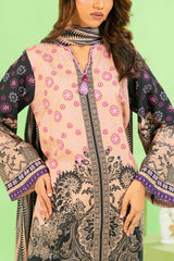 Gul Ahmed 3 Piece Unstitched Printed Cotton Linen Suit With Dupatta WNS-52027