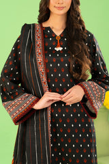 Gul Ahmed 3 Piece Unstitched Printed Khaddar Suit With Dupatta WNS-52040