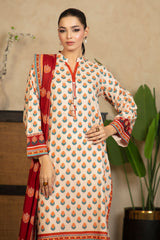 Gul Ahmed 3 Piece Unstitched Printed Cotton Linen Suit With Dupatta WNS-52052