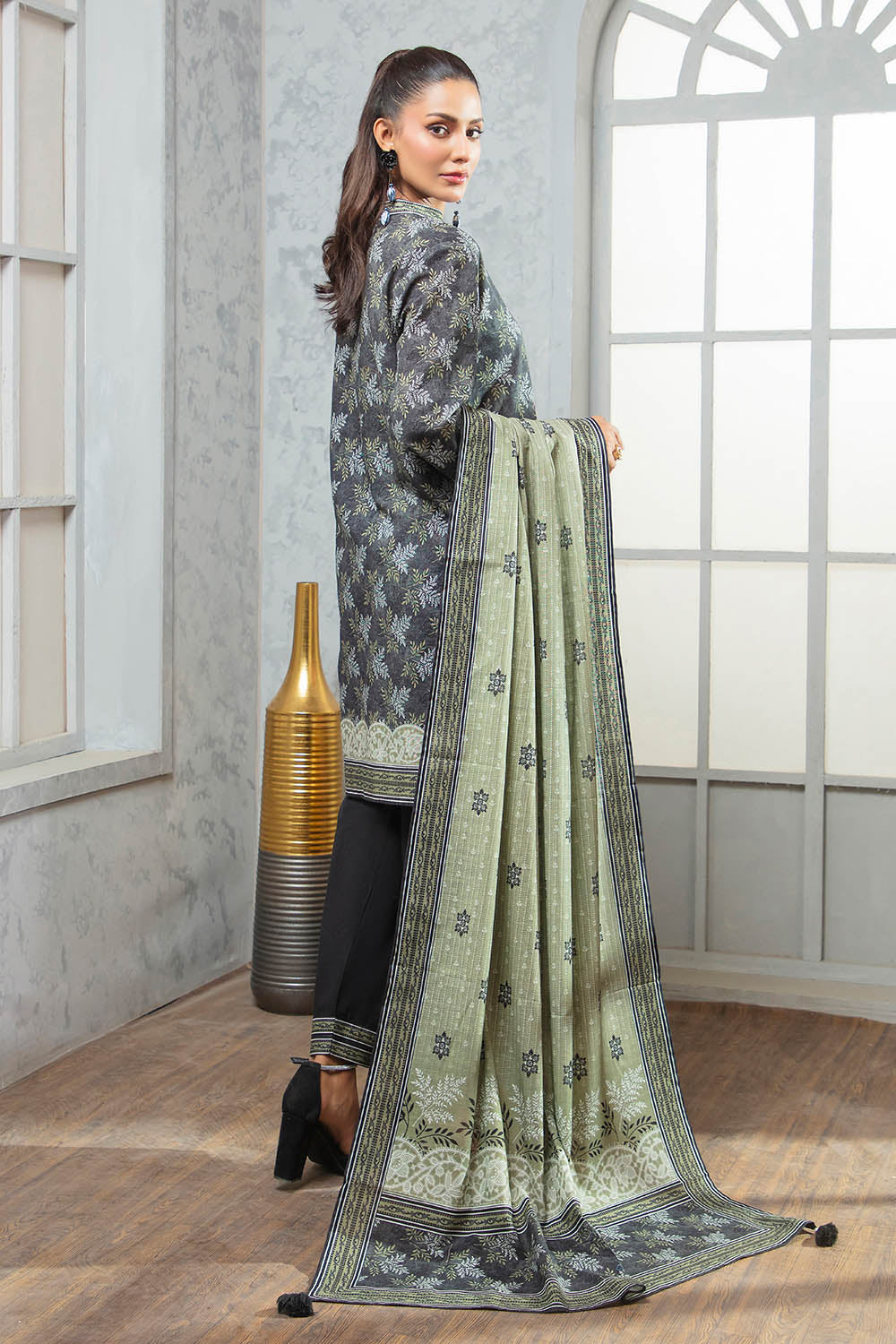 Gul Ahmed 3 Piece Unstitched Khaddar Suit With Dupatta WNS-52093